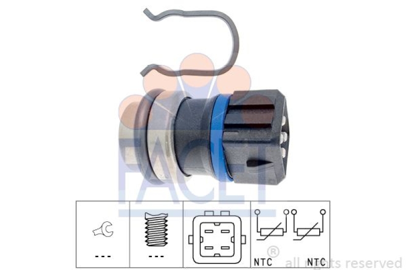 FACET Sensor, Kühlmitteltemperatur Made in Italy - OE Equivalent