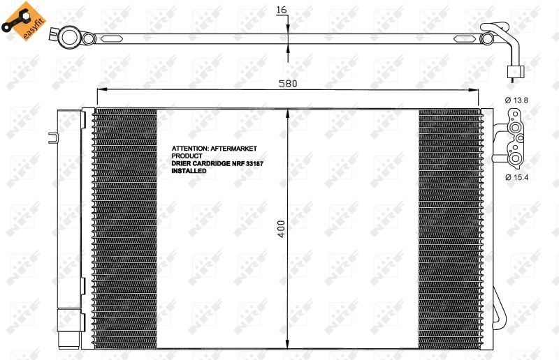 NRF Condenser, air conditioning EASY FIT