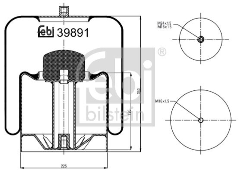 FEBI BILSTEIN Bellow, air suspension