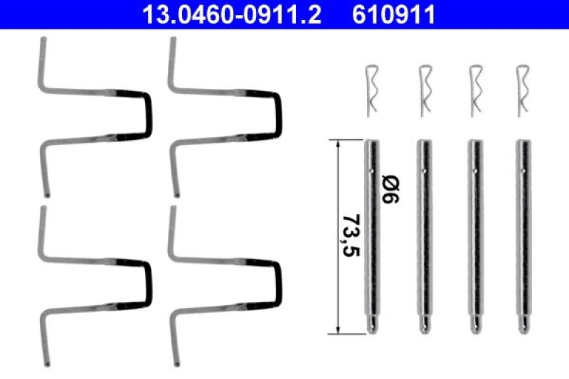 ATE Accessory Kit, disc brake pad