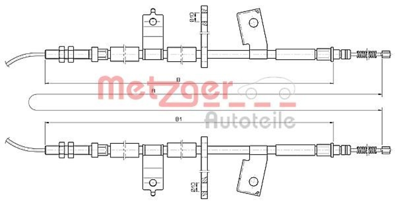 METZGER Seilzug, Feststellbremse GREENPARTS