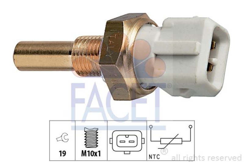 FACET Sensor, Kühlmitteltemperatur Made in Italy - OE Equivalent