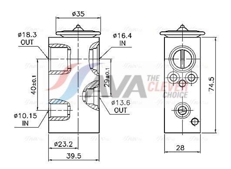 AVA QUALITY COOLING Expansionsventil, Klimaanlage