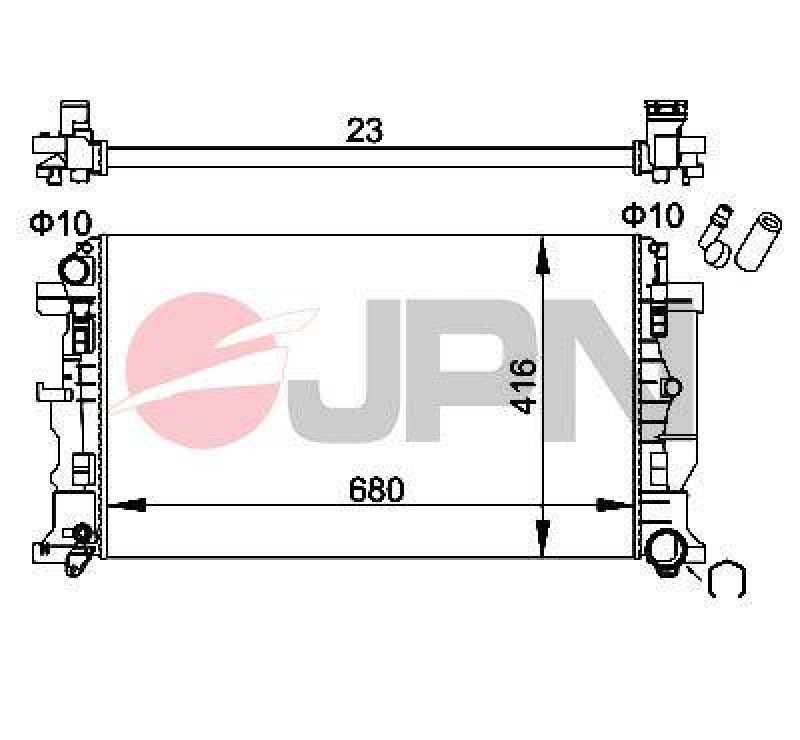 JPN Kühler, Motorkühlung