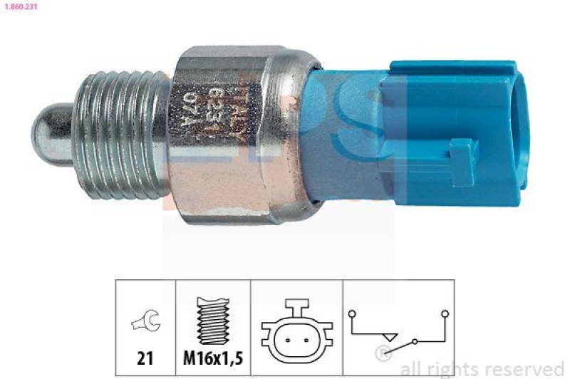 EPS Schalter, R&uuml;ckfahrleuchte Made in Italy - OE Equivalent