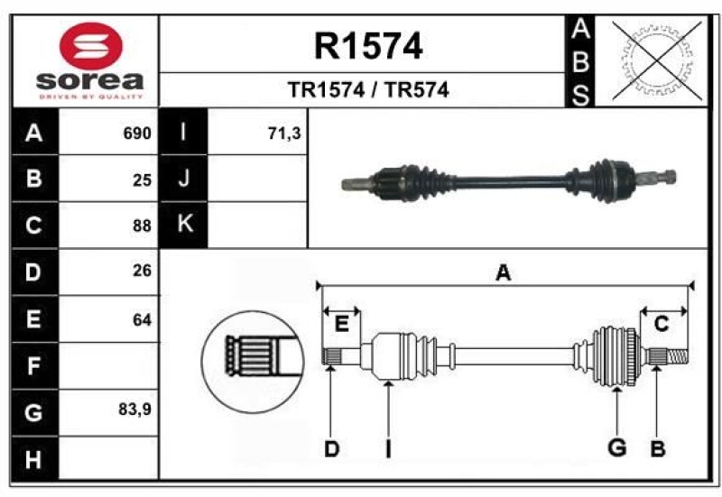 SNRA Drive Shaft