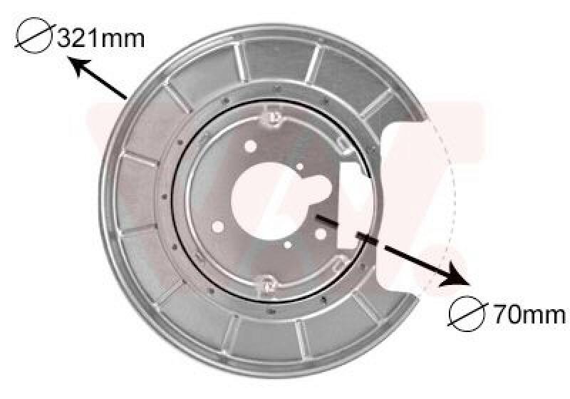 VAN WEZEL Splash Panel, brake disc