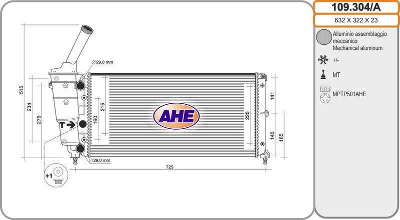 AHE Radiator, engine cooling