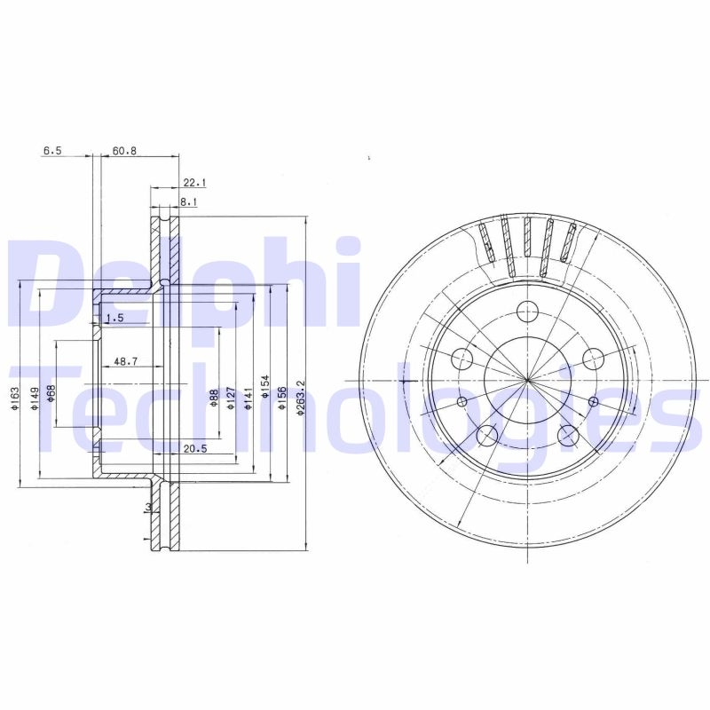 2x DELPHI Bremsscheibe