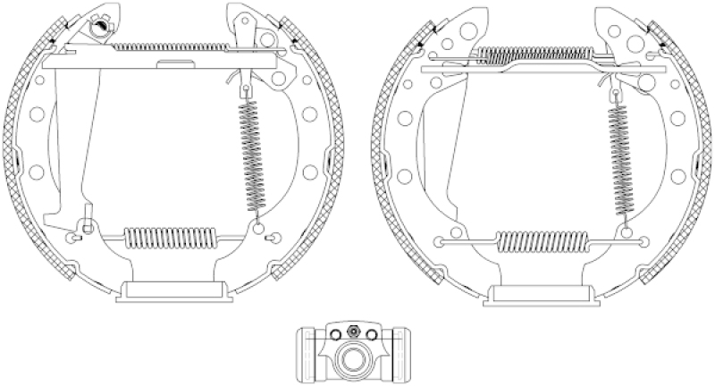 HELLA Brake Shoe Set Shoe Kit Pro