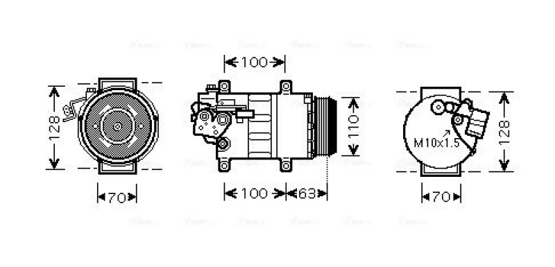 AVA QUALITY COOLING Kompressor, Klimaanlage