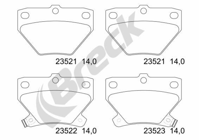 BRECK Brake Pad Set, disc brake