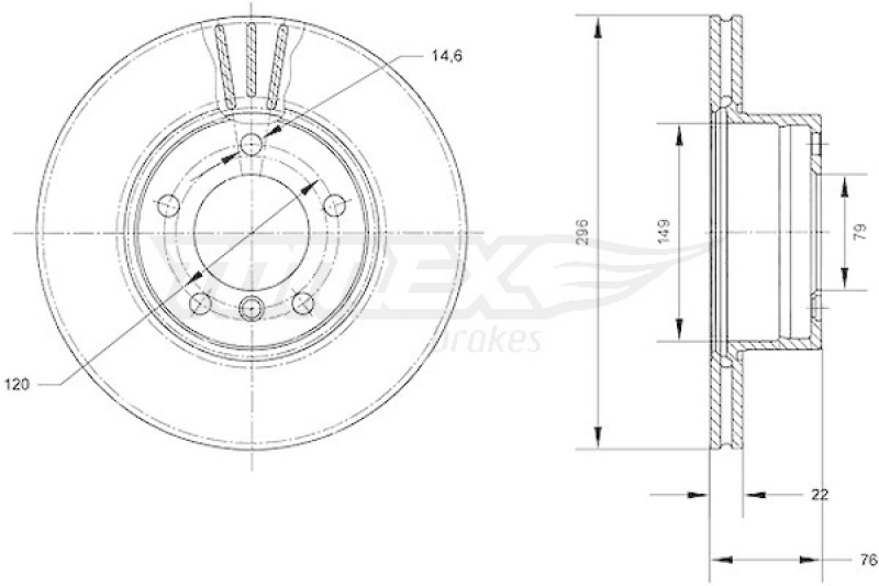 2x TOMEX Brakes Bremsscheibe