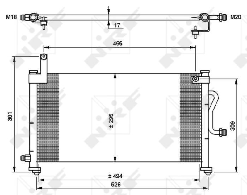 NRF Condenser, air conditioning EASY FIT