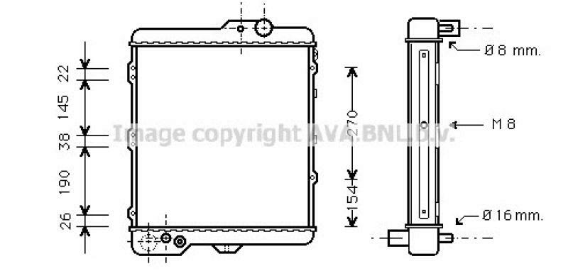 AVA QUALITY COOLING Radiator, engine cooling