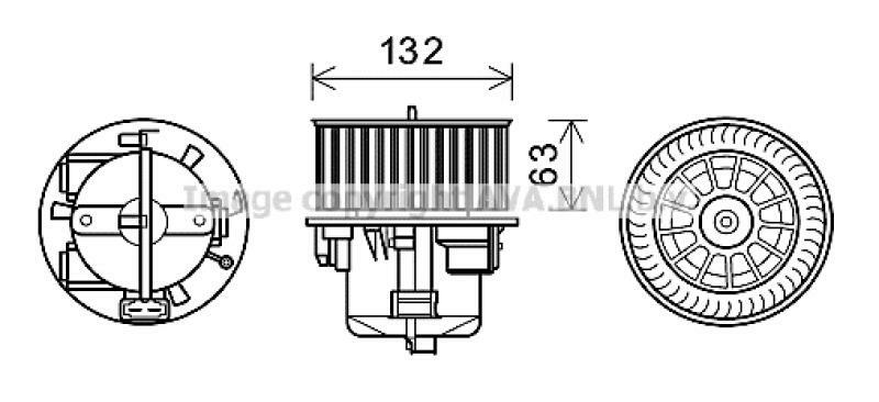 AVA QUALITY COOLING Electric Motor, interior blower