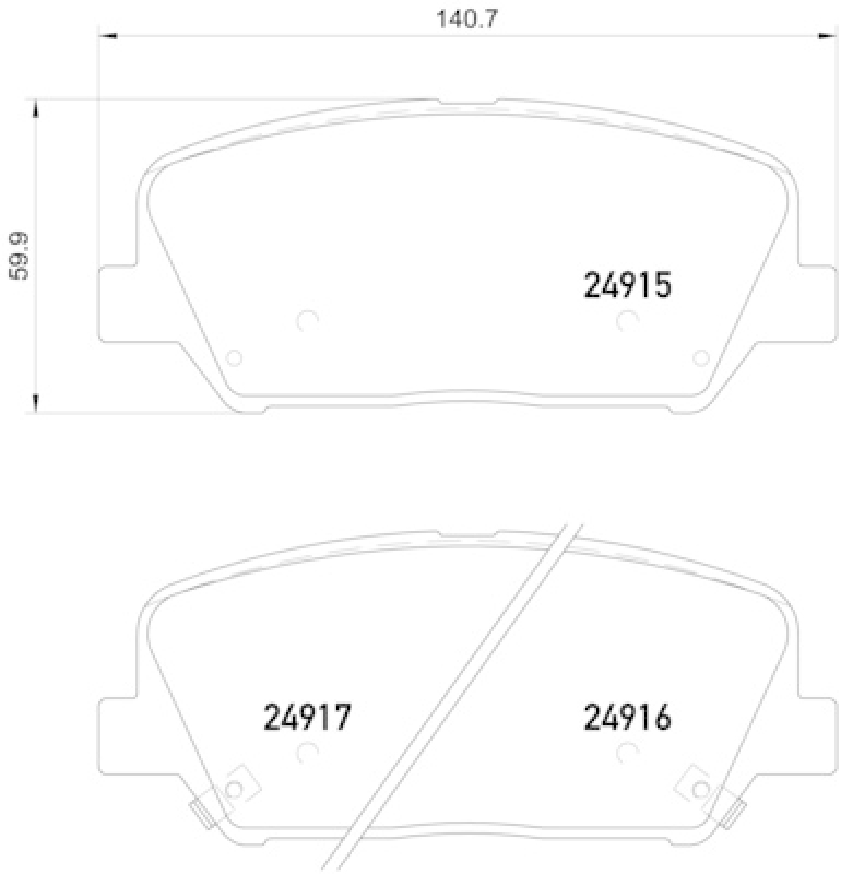 BREMBO Brake Pad Set, disc brake XTRA LINE