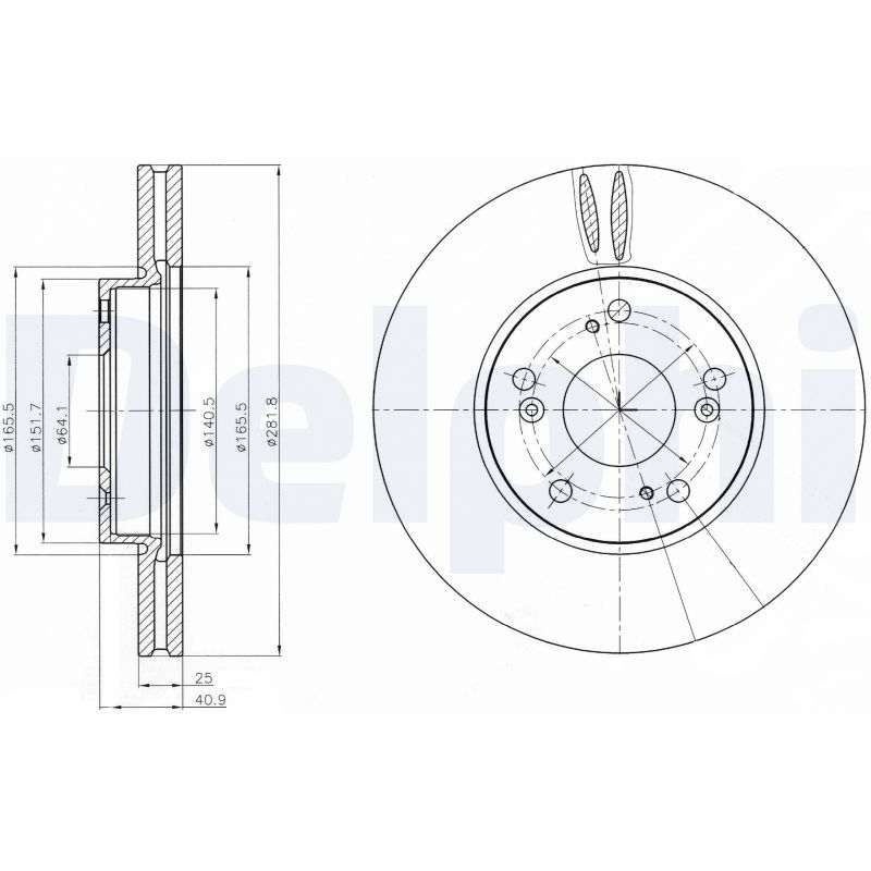 2x DELPHI Bremsscheibe