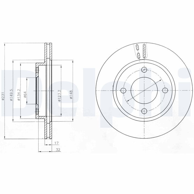 2x DELPHI Bremsscheibe