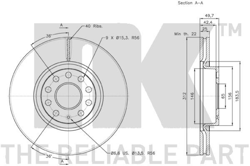 2x NK Bremsscheibe