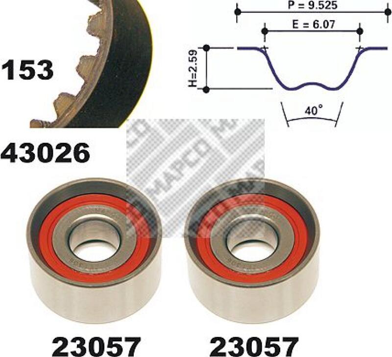 MAPCO Timing Belt Set