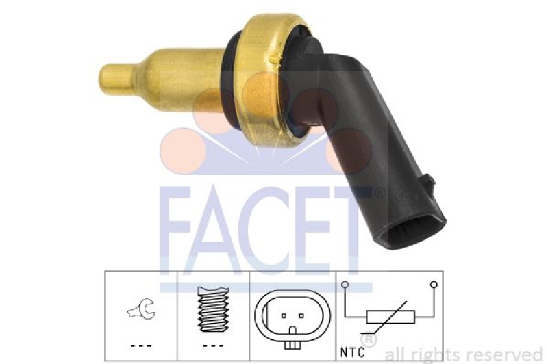 FACET Sensor, Kühlmitteltemperatur Made in Italy - OE Equivalent