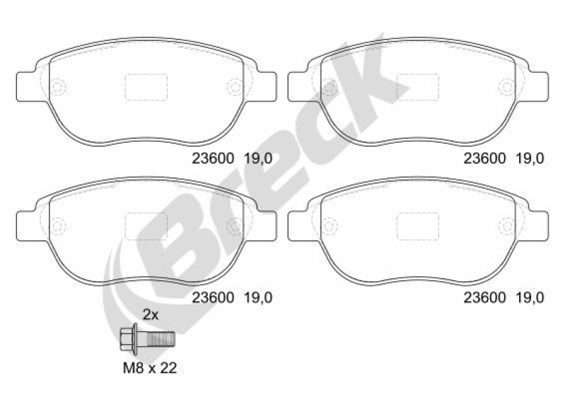 BRECK Brake Pad Set, disc brake