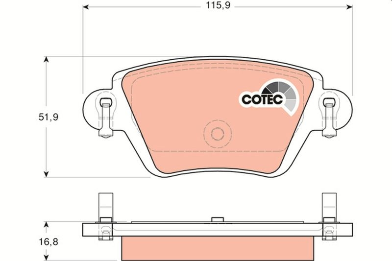 TRW Brake Pad Set, disc brake COTEC