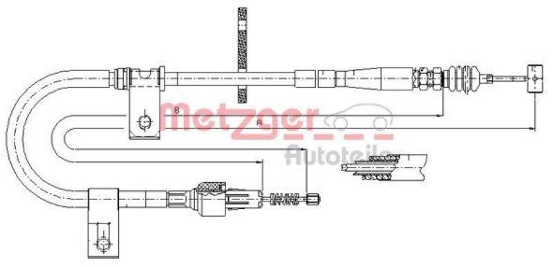 METZGER Cable Pull, parking brake