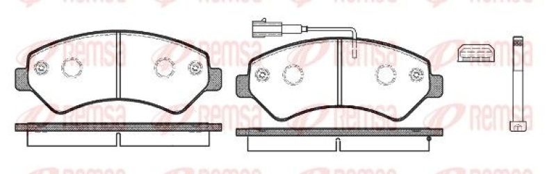 REMSA Brake Pad Set, disc brake