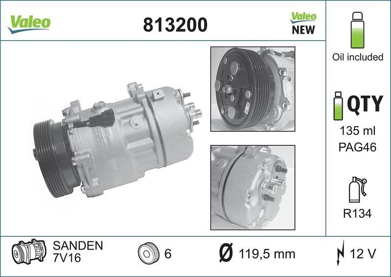 VALEO Compressor, air conditioning NEW ORIGINAL PART