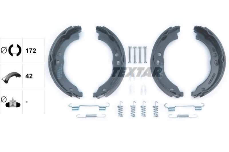 TEXTAR Brake Shoe Set, parking brake