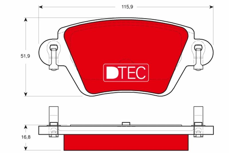 TRW Brake Pad Set, disc brake DTEC COTEC