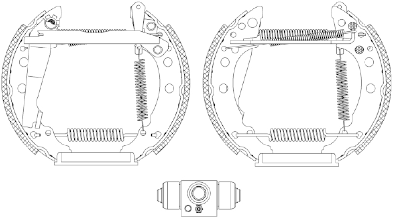 HELLA Bremsbackensatz Shoe Kit Pro