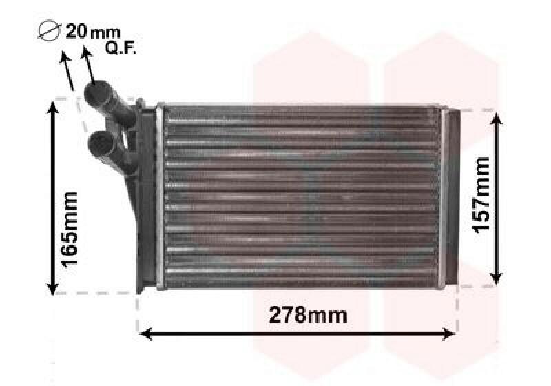 VAN WEZEL Wärmetauscher, Innenraumheizung