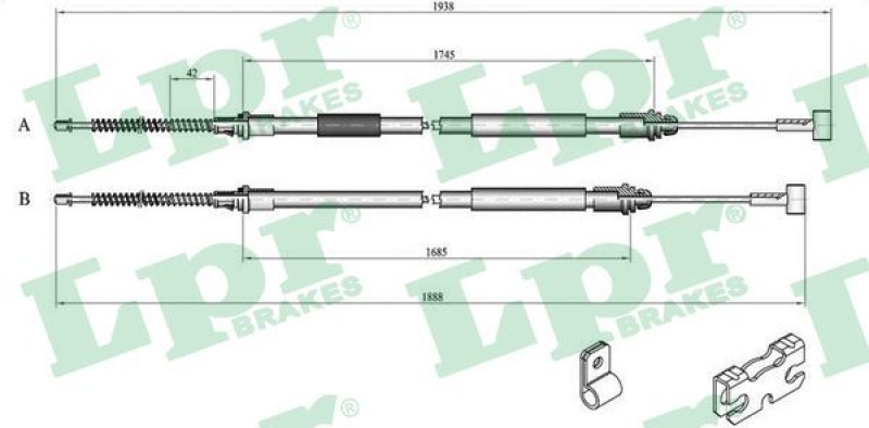 LPR Cable Pull, parking brake