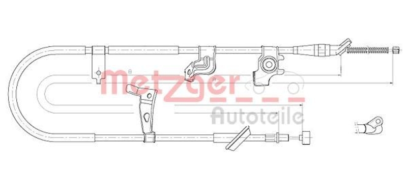 METZGER Cable Pull, parking brake