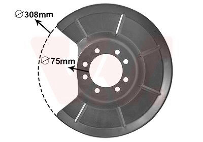 VAN WEZEL Splash Panel, brake disc