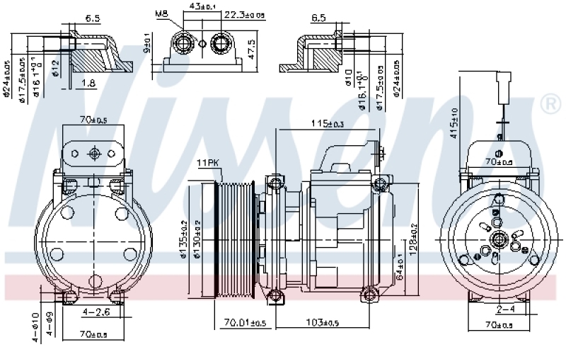 NISSENS Kompressor, Klimaanlage ** FIRST FIT **