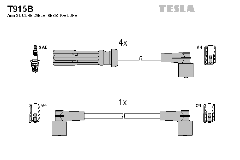 TESLA Zündleitungssatz