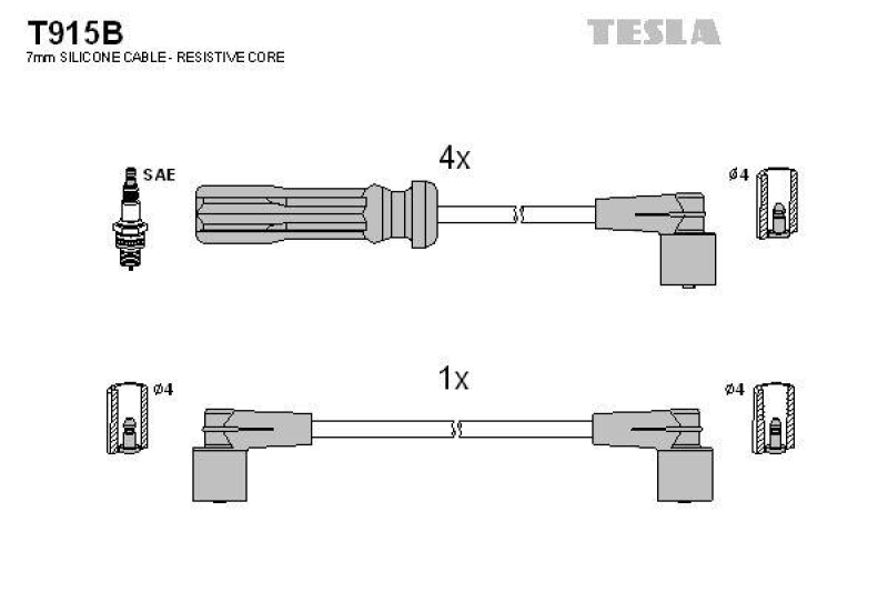 TESLA Zündleitungssatz