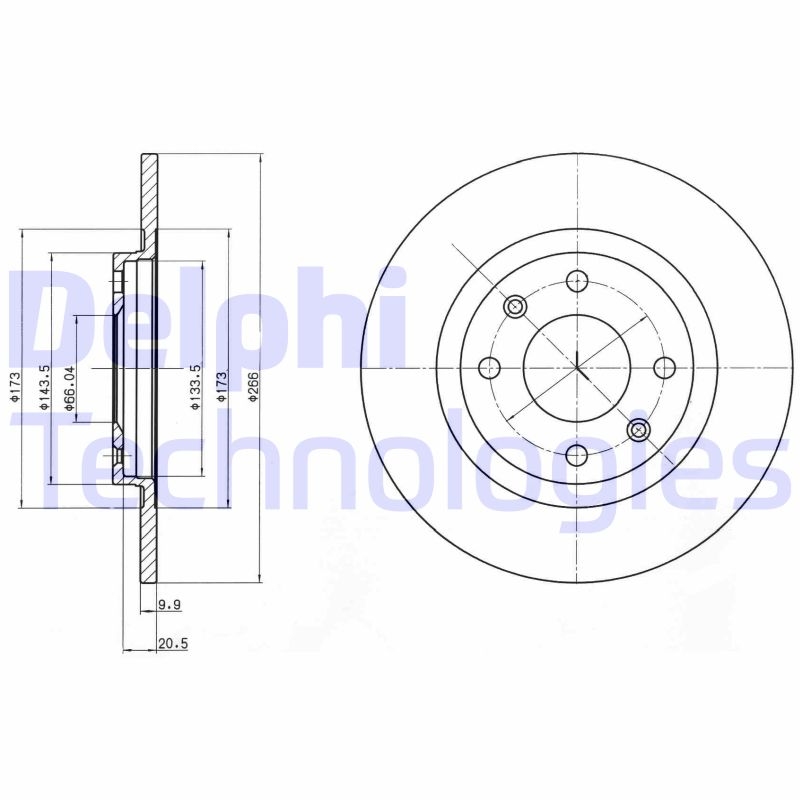 2x DELPHI Bremsscheibe