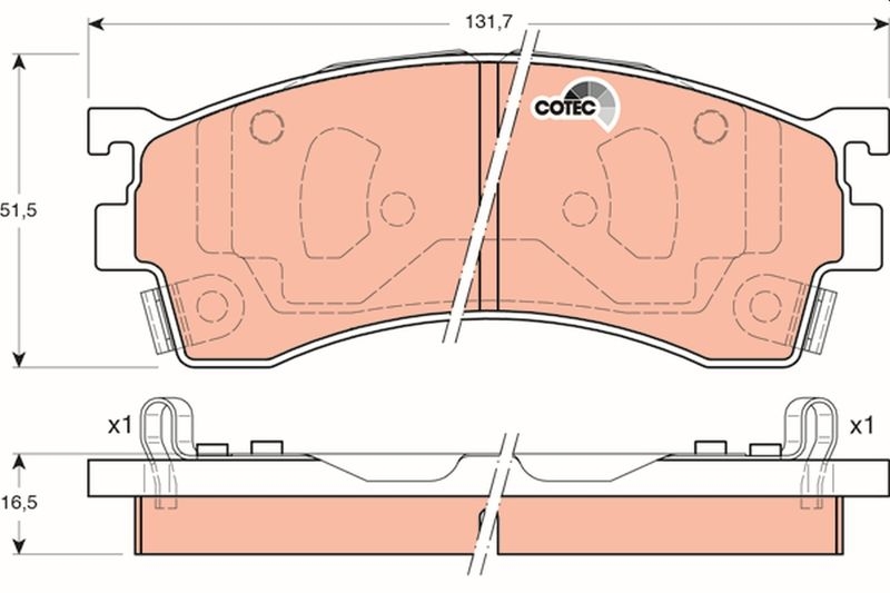 TRW Brake Pad Set, disc brake COTEC