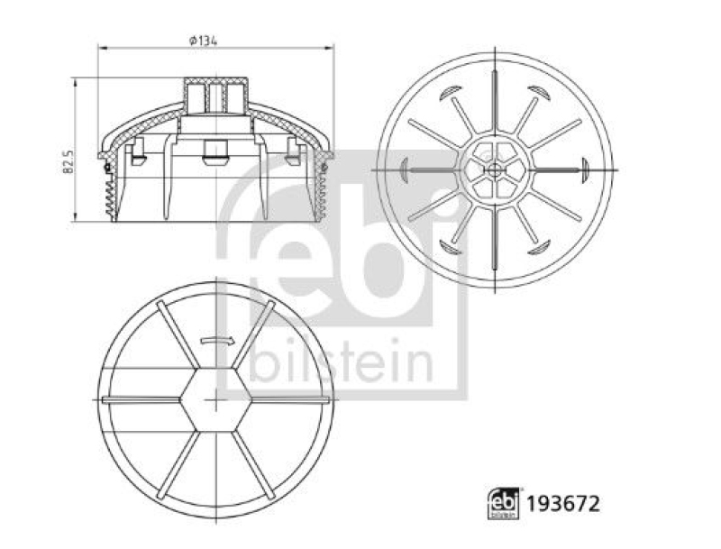 FEBI BILSTEIN Deckel, Ölfiltergehäuse