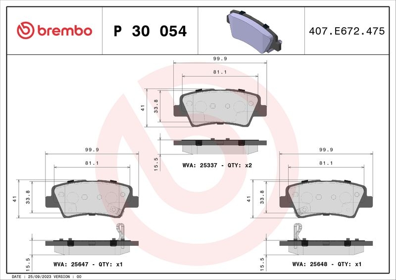 BREMBO Brake Pad Set, disc brake PRIME LINE