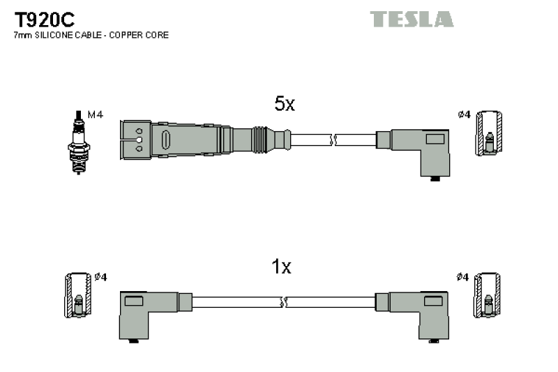 TESLA Zündleitungssatz