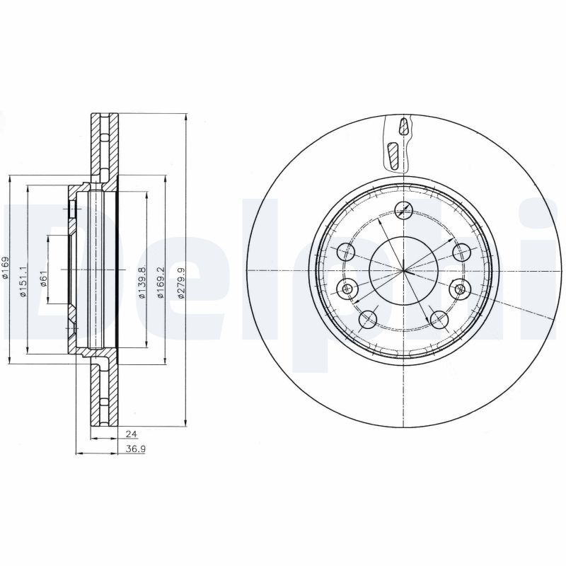 2x DELPHI Bremsscheibe