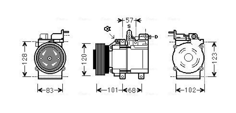 AVA QUALITY COOLING Kompressor, Klimaanlage