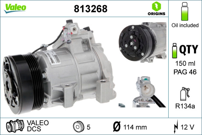 VALEO Compressor, air conditioning NEW ORIGINAL PART