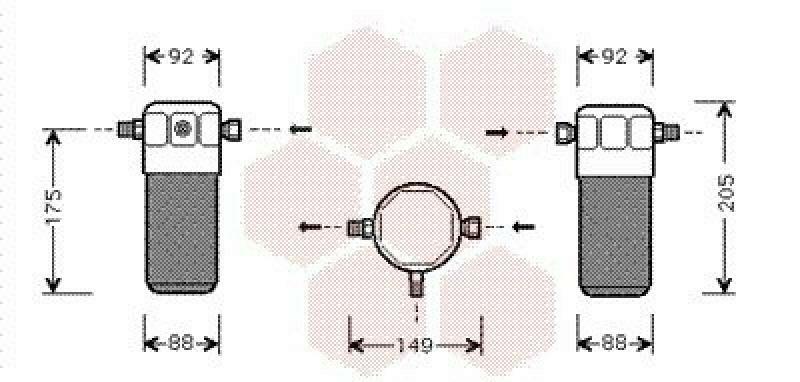 VAN WEZEL Dryer, air conditioning